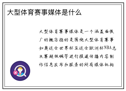大型体育赛事媒体是什么